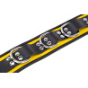 The Red Collier en cuir 3 Anneaux D Jaune-Noir
